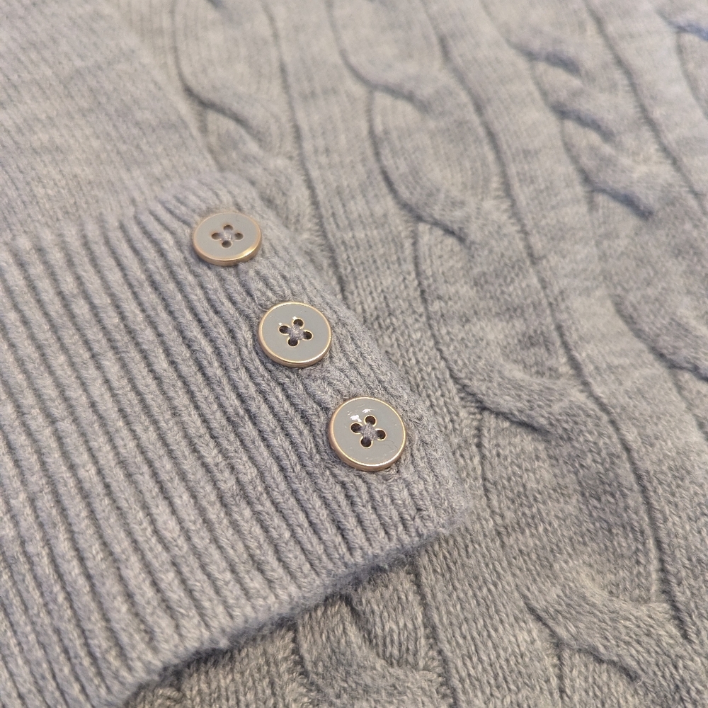 Talbots Gray Cable Knit Sweater - Picture 6 of 10